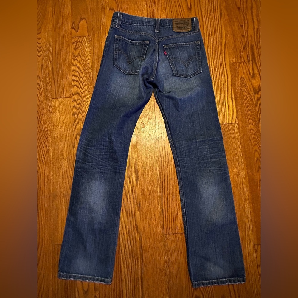 Levi’s 514 Slim Straight Jeans Men’s W 28” 32” Inseam Medium Wash Blue Denim Y2K - Picture 13 of 13